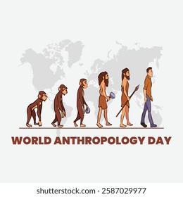 World anthropology day Background Template design for Poster or Banner