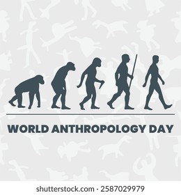 World anthropology day Background Template design for Poster or Banner