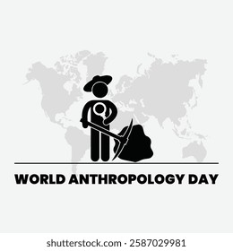 World anthropology day Background Template design for Poster or Banner