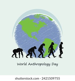 World Anthropology Day. Anthropology background vector illustration. Human evolution illustration.