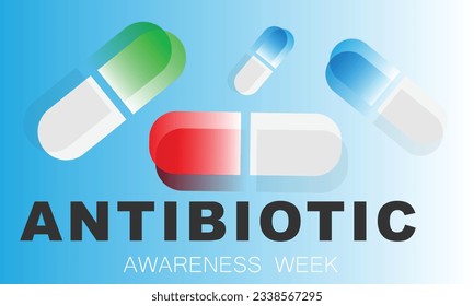World Antibiotic awareness week. background, banner, card, poster, template. Vector illustration.