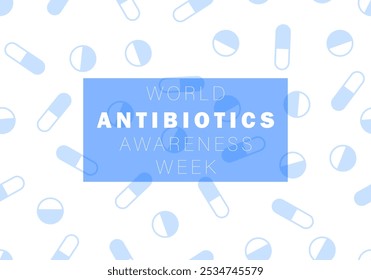 World Antibiotics Awareness Week. Health care background