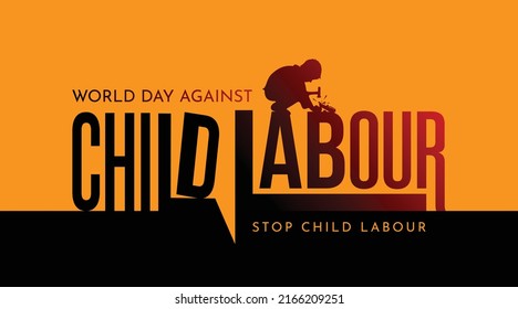 World Antichild Labor Day Child Working Stock Vector (Royalty Free ...