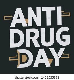 World Anti-Drug Day design for poster, banner, getting card, and t-shirt