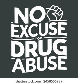 World Anti-Drug Day design for poster, banner, getting card, and t-shirt