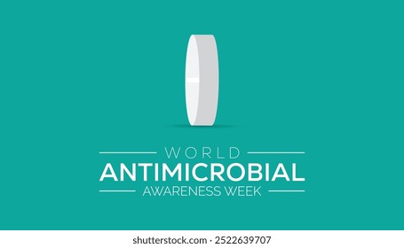 World Antimicrobial Awareness Week is observed every year on November. Medical Healthcare Awareness concept. background, placard, banner template Vector illustration design.