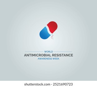 Banner da mídia social da semana de conscientização da resistência antimicrobiana