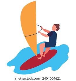 ilustración del campeonato mundial de windsurf