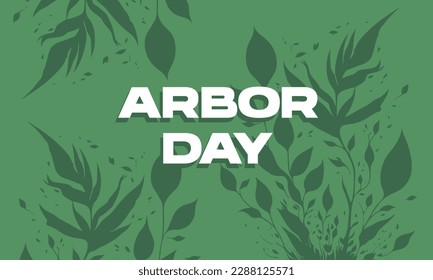Día Mundial del Árbol con una perfecta ilustración de fondo verde. Para afiches, pancartas, invitaciones a tarjetas, medios sociales