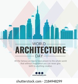 World Architecture Day Banner Design Template.