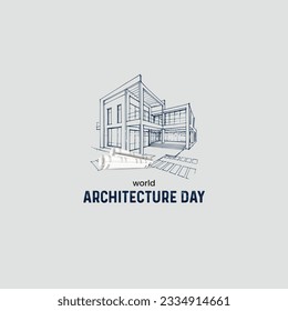 World Architecture Day. Architecture day concept. 