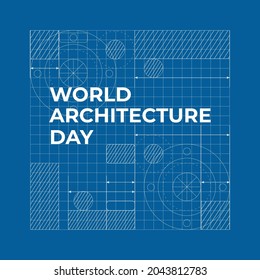 World Architecture Day Vector Illustration