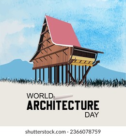 World Architecture Day vector illustration