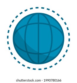 world around connection isolated icon
