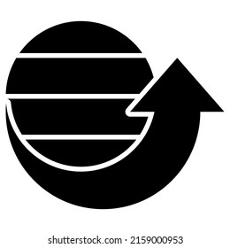 world and arrow icon design, vector illustration, best used for presentations
