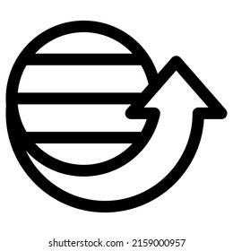 world and arrow icon design, vector illustration, best used for presentations