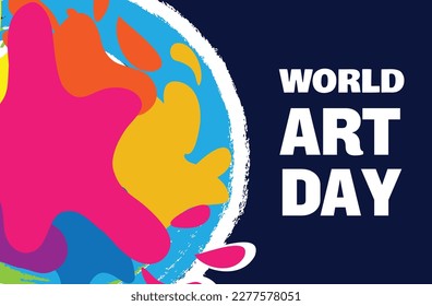 vector abstracto del día del arte mundial