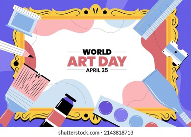World Art Day Illustration Vector