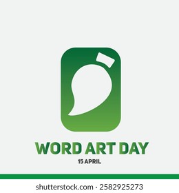 World art day vector design. simple and elegant design