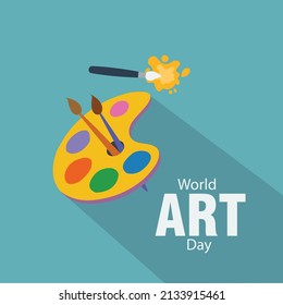 World Art Day Vector Illustration Story Stock Vector (Royalty Free ...