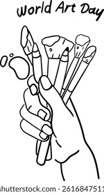 World Art Day Vector illustration 