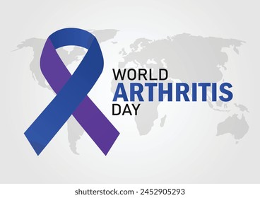 World Arthritis Day. Holiday concept. Template for background, banner, card, poster with text inscription. Vector illustration