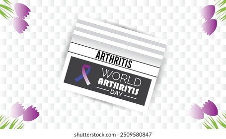 World Arthritis Day is observed every year on October. Medical Healthcare Awareness concept. background, placard, banner template Vector illustration design.
