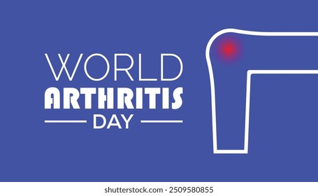 World Arthritis Day is observed every year on October. Medical Healthcare Awareness concept. background, placard, banner template Vector illustration design.