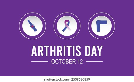 World Arthritis Day is observed every year on October. Medical Healthcare Awareness concept. background, placard, banner template Vector illustration design.