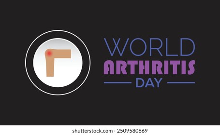 World Arthritis Day is observed every year on October. Medical Healthcare Awareness concept. background, placard, banner template Vector illustration design.