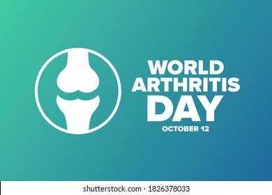 World Arthritis Day. October 12. Holiday concept. Template for background, banner, card, poster with text inscription. Vector EPS10 illustration