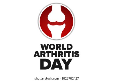 World Arthritis Day. October 12. Holiday concept. Template for background, banner, card, poster with text inscription. Vector EPS10 illustration