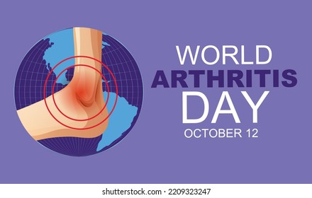 World Arthritis Day Poster Design Illustration Stock Vector (Royalty ...