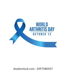 Plantilla de diseño de Vector del Día Mundial de la Artritis buena para el uso de la celebración. Diseño del Día Mundial de la Artritis. Cinta de Vector. Diseño plano. EPS 10.