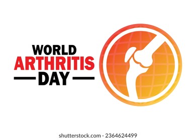 World Arthritis Day Vector illustration. Holiday concept. Template for background, banner, card, poster with text inscription. 