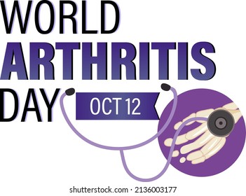 World Arthritis Day Word Banner Design Stock Vector (Royalty Free ...