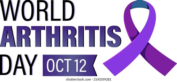 World arthritis day word banner design illustration