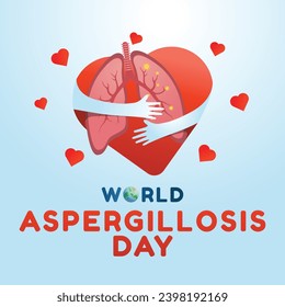 World Aspergillosis Day design template good for celebration usage. lung vector template. vector eps 10.
