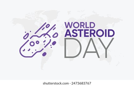 world asteroid day theme vector, incredible world asteroid day vector