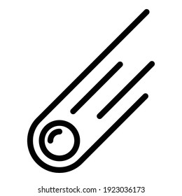 World asteroid icon. Outline world asteroid vector icon for web design isolated on white background