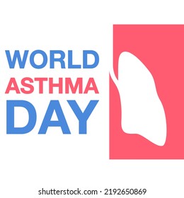 World Asthma Day. Annual health prevention day or pneumonia vector illustration