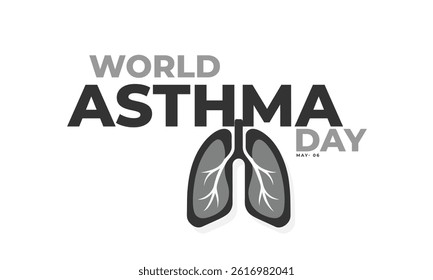 World Asthma Day. background, banner, card, poster, template. Vector illustration.