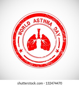 World asthma day background with lungs.