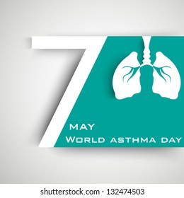 World asthma day background with lungs.