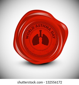 World asthma day background with lungs.