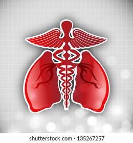 World asthma day background with lungs.
