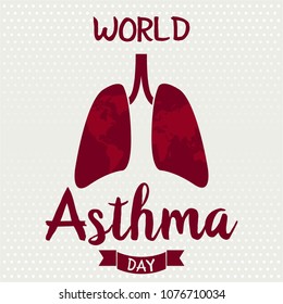 World Asthma Day card or background. vector illustration.