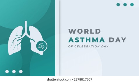 World Asthma Day Celebration Vector Design Illustration for Background, Poster, Banner, Advertising, Greeting Card