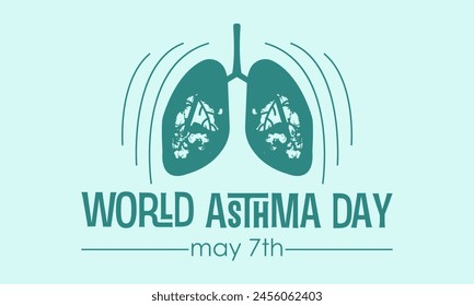 World Asthma Day health awareness vector illustration. Disease prevention vector template for banner, card, background.