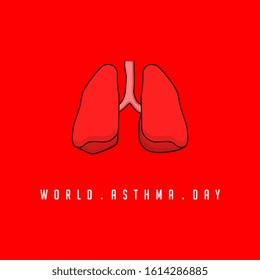 World Asthma Day with lung vector design